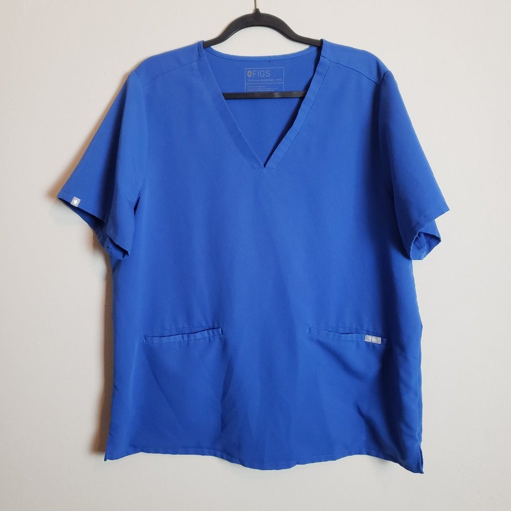 Figs Winning Blue Casma Limited Edition Scrub Top Xxl Gem